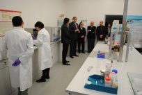 V Univezitetnem središču Ajdovščina Univerze Nova Gorica si je predsednik ogledal laboratorije