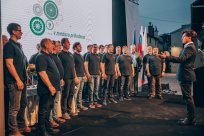Moški pevski zbor Srečko Kosovel je prijetno presenetil nagrajence. 
