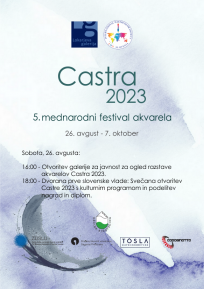Vabilo - 5. mednarodni festival akvarela Castra 2023