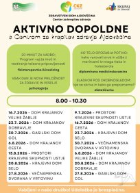 Razpored aktivnosti.
