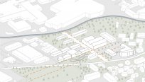 Koncept oblikovanja ulice Hubelj - Vipavska cesta. Vir: Fakulteta za arhitekturo.