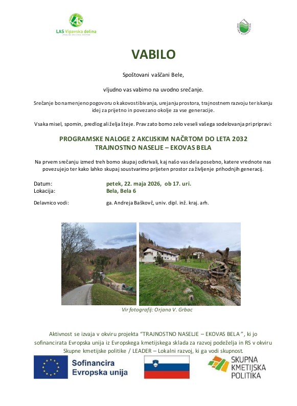 bela vabilo 22 maj