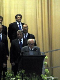 Boris Pahor na praznovanju 65. obletnice narodne vlade Slovenije, 2. maja 2010, v Ajdovščini 