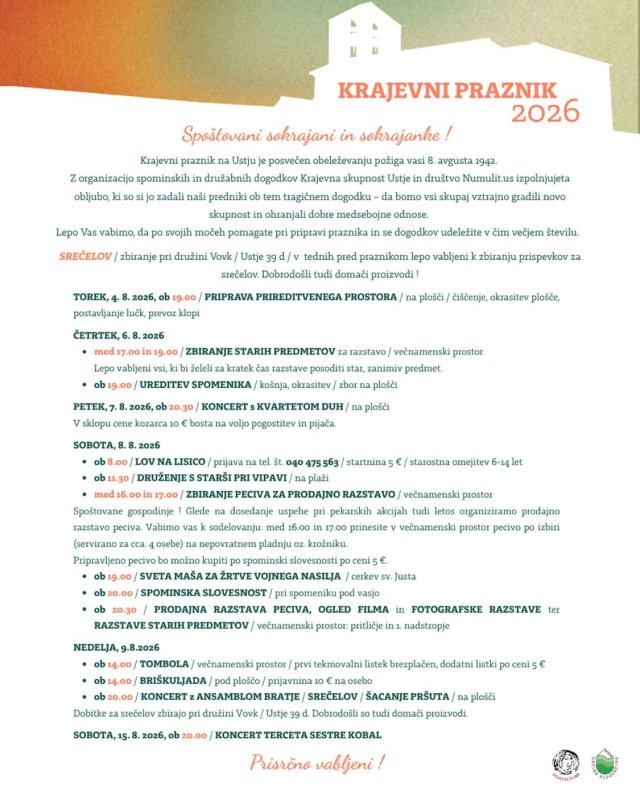 DOGODKI  NA USTJAH