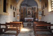 Notranjost cerkvice sv. Pavla 