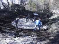 Kamenjska sekcija planincev v delovni akciji.
