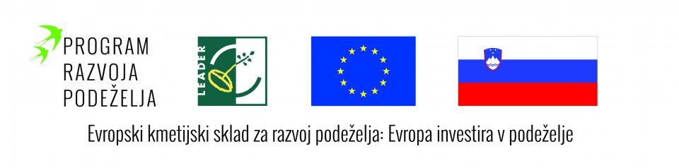 Logotip Evropskega kmetijskega sklada za razvoj podeželja; Evropa investira v podeželje. 