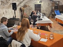 Ocenjevanje je potekalo v organizaciji Zavoda za turizem Vipavski Križ, spremljali sta ga dve mladi vinogradnici, Ana in Špela 
