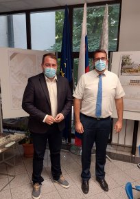Župan Tadej Beočanin in sekretar Andrej Čuš 