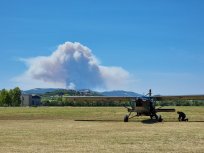 Pilatus Slovenske vojske je vodo in gorivo točil na ajdovskem letališču. 