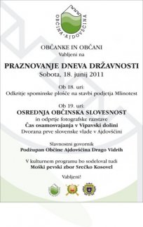 Plakat - dan državnosti 2011 v Ajdovščini 