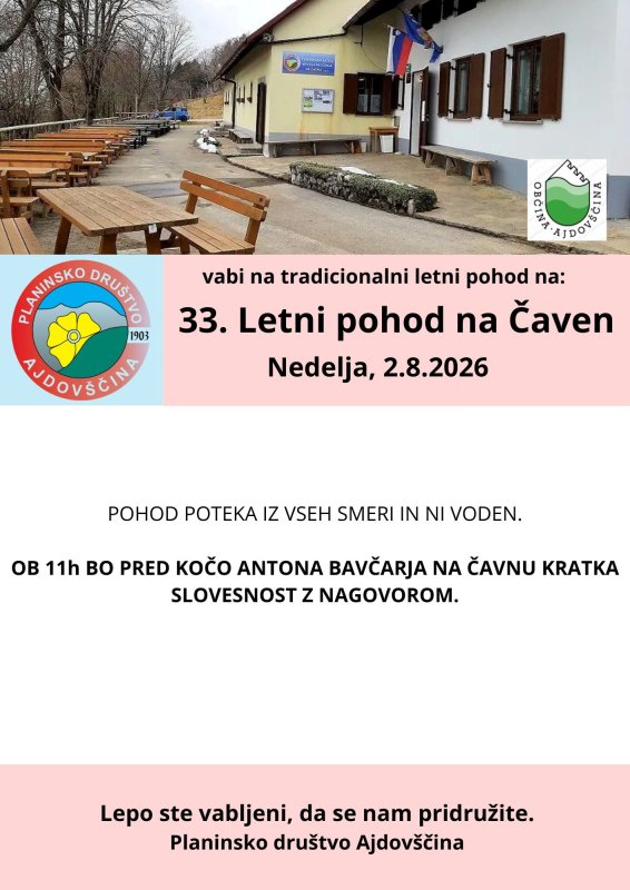 pohod na čaven
