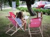 Letošnja novost: poletna bralna plaža pred Lavričevo knjižnico Ajdovščina.
