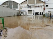 Batuje, zalita industrijska hala. 