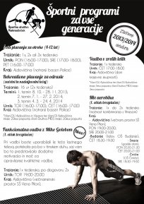 Rekreativček - programi 2013/14 