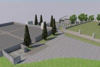 Vizualizacija novega črniškega pokopališča.