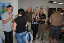 Sončnice Braneta Jazbarja v stolpu na ajdovski tržnici, julij 2011