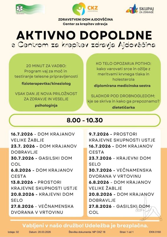 spored za vadbo