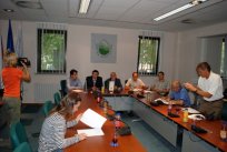 Petek, 3. september 2010, tiskovna konferenca pred odprtjem stadiona