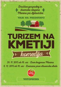 Turizem na kmetiji plakat 
