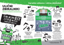 Letak: kaj vse sodi v ulični zbiralnik za e-odpadke. 