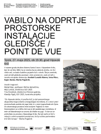 Vabilo na odprtje prostorske instalacije/gledišče point de vue