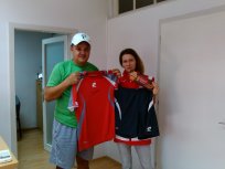 Organizator Veljko Blažič in predstavnica RK Ajdovščina Irena Žgavc 