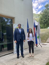 Prejemnica Županove petice - Katarina Lozar, OŠ Col